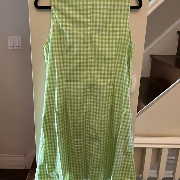 Green Gingham Dress with Ruffle - Picture 5 of 8